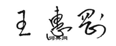 骆恒光王惠刚草书个性签名怎么写