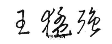 骆恒光王猛强草书个性签名怎么写
