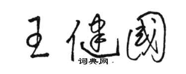 骆恒光王健国草书个性签名怎么写