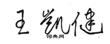 骆恒光王凯健草书个性签名怎么写