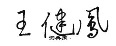 骆恒光王健凤草书个性签名怎么写