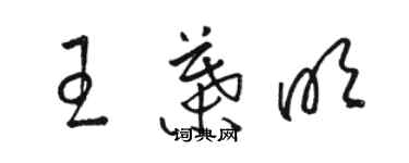 骆恒光王叶明草书个性签名怎么写