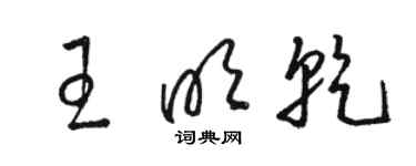 骆恒光王明乾草书个性签名怎么写