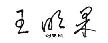 骆恒光王明果草书个性签名怎么写