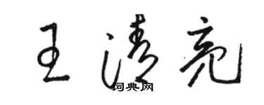 骆恒光王清亮草书个性签名怎么写