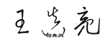 骆恒光王真亮草书个性签名怎么写