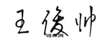 骆恒光王俊帅草书个性签名怎么写