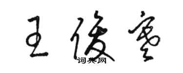 骆恒光王俊寒草书个性签名怎么写
