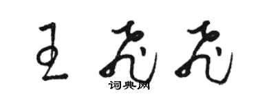 骆恒光王飞飞草书个性签名怎么写