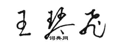骆恒光王琴飞草书个性签名怎么写