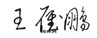 骆恒光王雁鹏草书个性签名怎么写