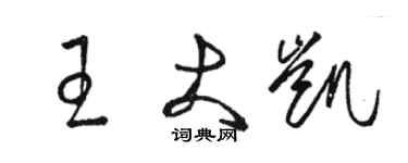 骆恒光王大凯草书个性签名怎么写