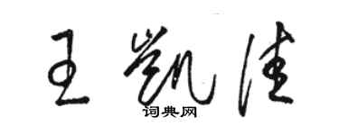 骆恒光王凯佳草书个性签名怎么写