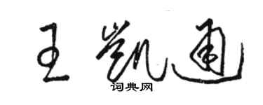 骆恒光王凯通草书个性签名怎么写