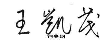 骆恒光王凯茂草书个性签名怎么写