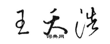 骆恒光王夭浩草书个性签名怎么写