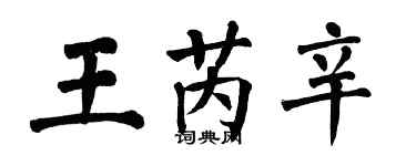 翁闿运王芮辛楷书个性签名怎么写