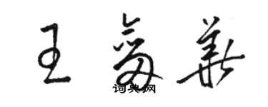 骆恒光王剑华草书个性签名怎么写