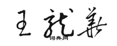 骆恒光王龙华草书个性签名怎么写