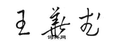 骆恒光王华武草书个性签名怎么写