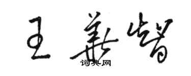 骆恒光王华智草书个性签名怎么写