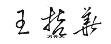骆恒光王哲华草书个性签名怎么写