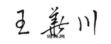 骆恒光王华川草书个性签名怎么写