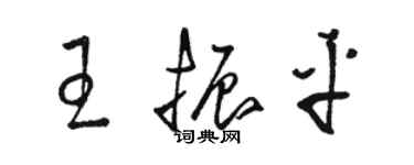 骆恒光王振平草书个性签名怎么写