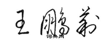 骆恒光王鹏莉草书个性签名怎么写