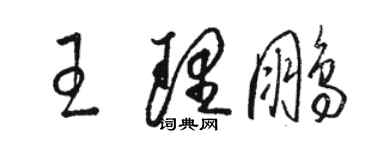 骆恒光王理鹏草书个性签名怎么写