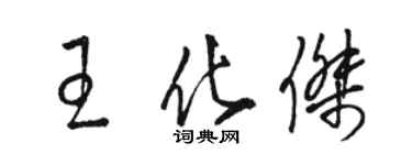 骆恒光王化杰草书个性签名怎么写