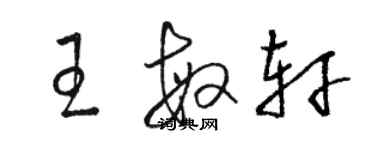 骆恒光王敏轩草书个性签名怎么写