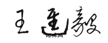 骆恒光王进毅草书个性签名怎么写