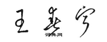 骆恒光王春宁草书个性签名怎么写