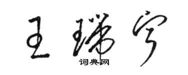 骆恒光王瑞宁草书个性签名怎么写