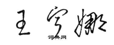 骆恒光王宁娜草书个性签名怎么写