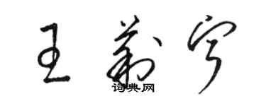 骆恒光王莉宁草书个性签名怎么写