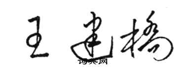骆恒光王建桥草书个性签名怎么写