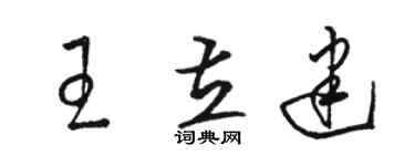 骆恒光王立建草书个性签名怎么写