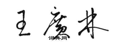 骆恒光王广林草书个性签名怎么写