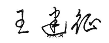 骆恒光王建征草书个性签名怎么写