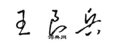 骆恒光王良兵草书个性签名怎么写