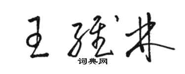 骆恒光王维林草书个性签名怎么写
