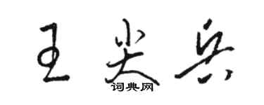 骆恒光王尖兵草书个性签名怎么写