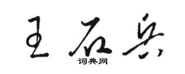 骆恒光王石兵草书个性签名怎么写
