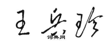 骆恒光王兵珍草书个性签名怎么写