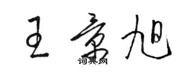 骆恒光王景旭草书个性签名怎么写