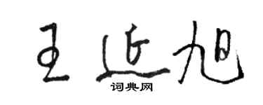 骆恒光王延旭草书个性签名怎么写