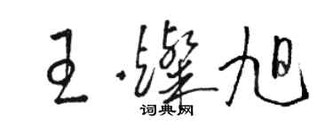 骆恒光王灿旭草书个性签名怎么写