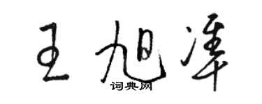 骆恒光王旭准草书个性签名怎么写